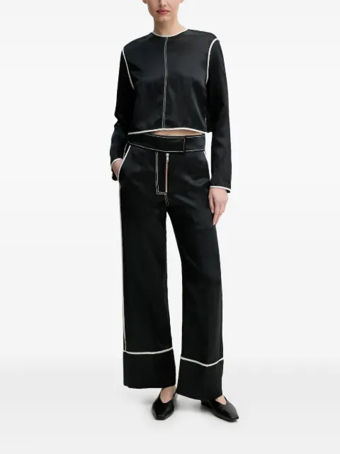 Day Birger Et Mikkelsen piping-detail zip-fastening blouse Black DAY65243652