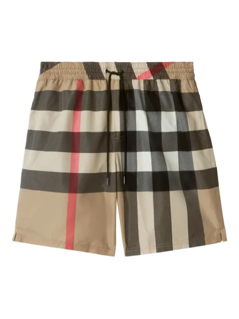 Burberry Check swim shorts Neutrals 8112682