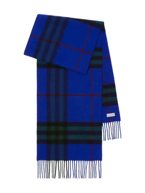 Burberry check cashmere scarf Blue 8112630
