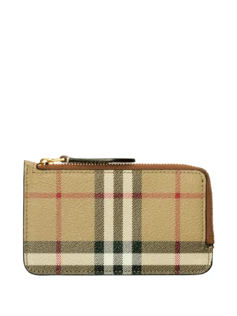 Burberry Check zip card case Neutrals 8109804