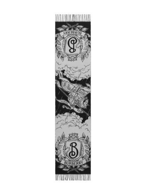 Burberry wide reversible Stormy Knight scarf Black 8109372