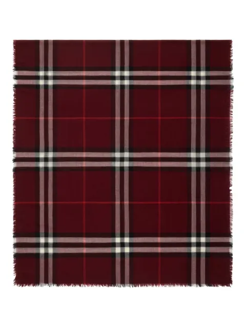 Burberry wide Check wool scarf Red 8110471