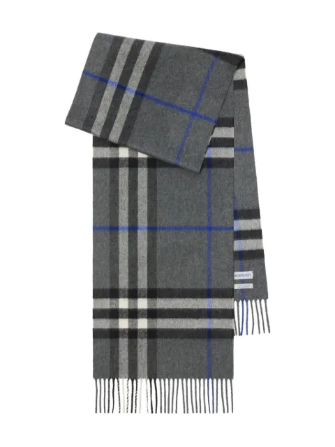 Burberry Check cashmere scarf Grey 8112642