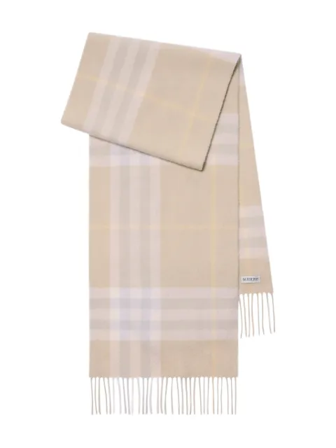 Burberry Check cashmere scarf Neutrals 8112650