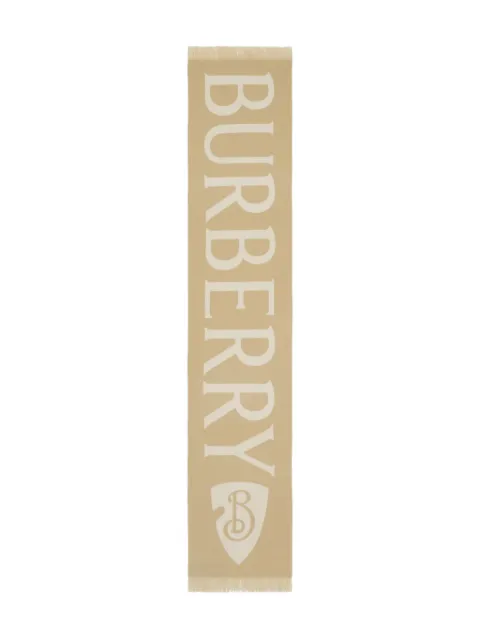 Burberry logo wool scarf Neutrals 8109562