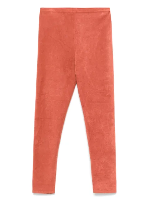 Alaïa Pre-Owned 2010s velvet leggings Orange HOLAALA118
