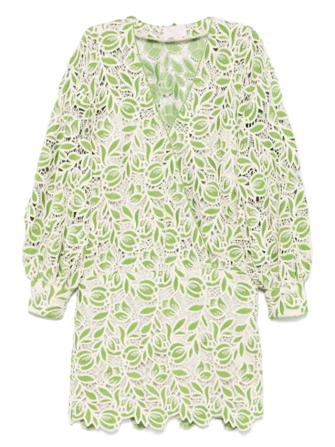 LUISA SPAGNOLI crochet mini dress Green PENTAGONO542278