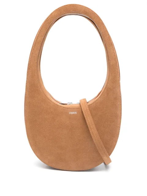 Coperni Swipe suede shoulder bag Brown COPBA38F6049