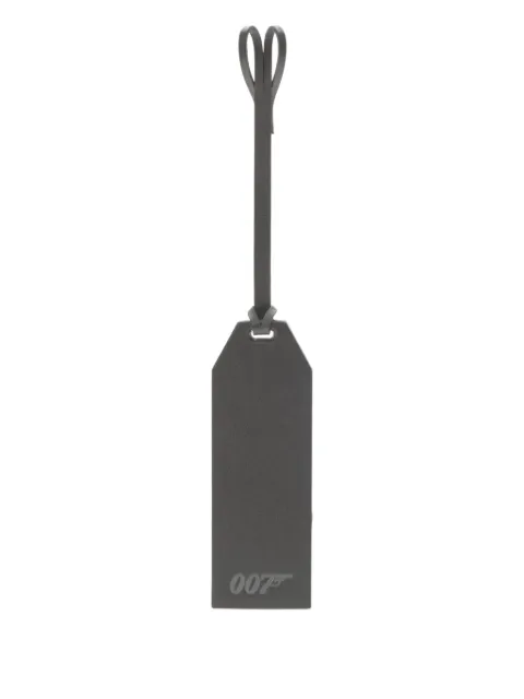 GLOBE TROTTER leather travel tag Grey BONDCHARMTAG