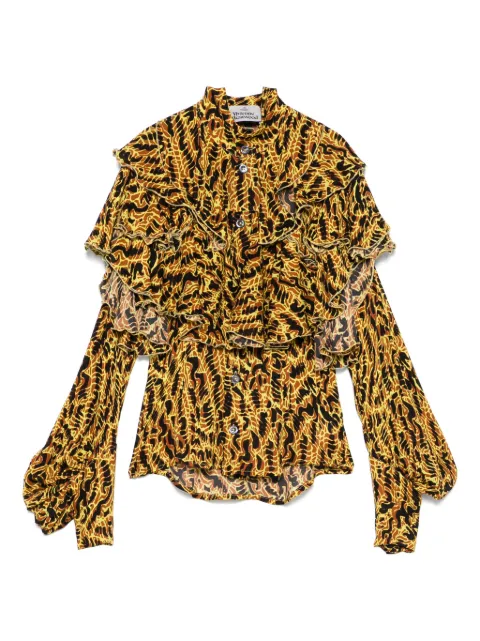 Vivienne Westwood Pre-Owned 2000s abstract-print shirt Yellow VW720QK
