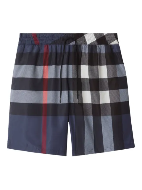 Burberry Check swim shorts Grey 8112685