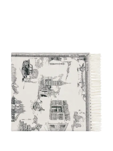 Burberry London Landmarks cashmere blanket Black 8109575