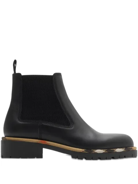 Burberry leather gravel Chelsea boots​ Black 8111744