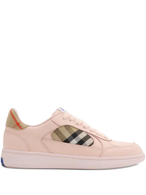 Burberry leather and Check Terrace sneakers​ Pink 8111004