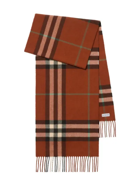 Burberry Check cashmere scarf Orange 8112643