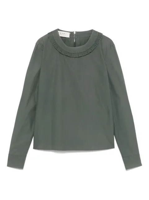 Marni Pre-Owned 2011 ruffled-trim blouse Green MA250QH