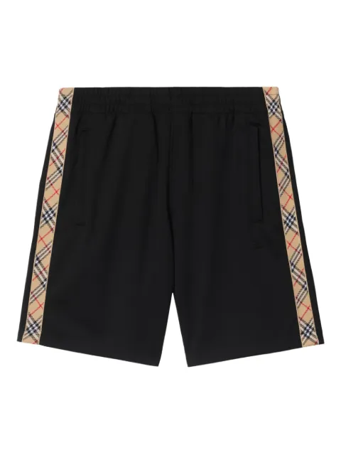 Burberry check-trim shorts Black 8110586