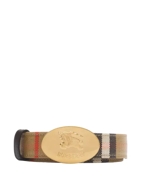 Burberry reversible Check Knight stamp belt​ Neutrals 8112218