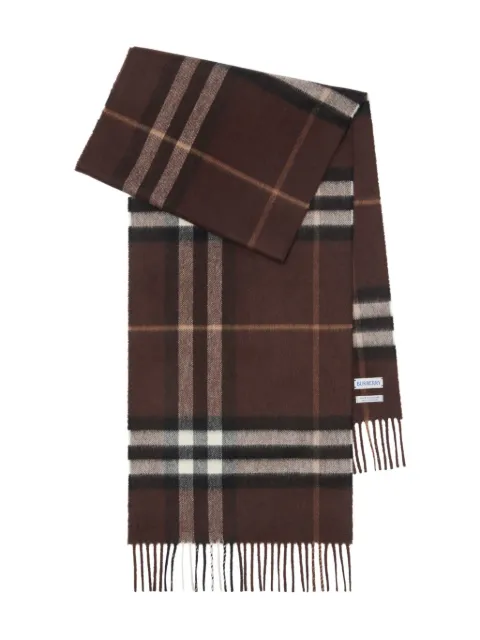Burberry Check cashmere scarf Brown 8112638