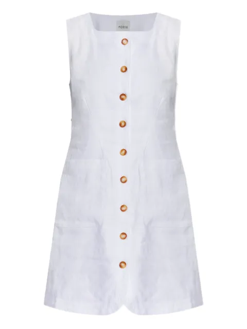 Posse linen mini dress White PS1442