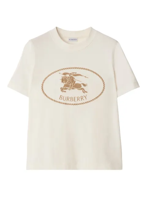 Burberry Knight stamp cotton T-shirt White 8109817