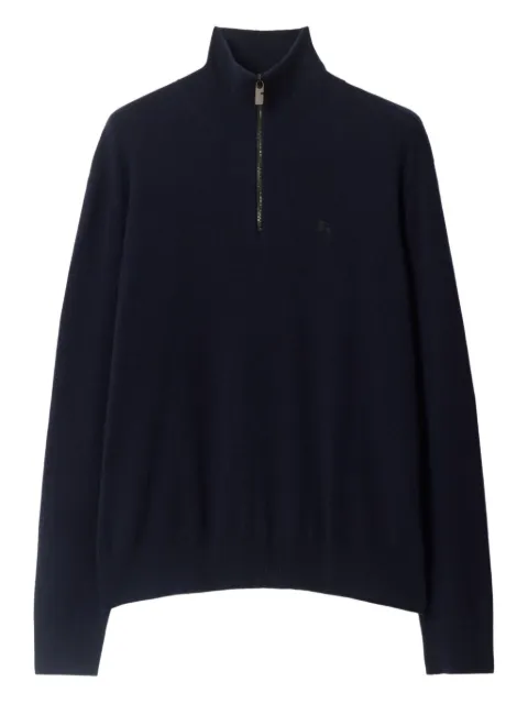 Burberry cashmere blend half-zip sweater Blue 8112131