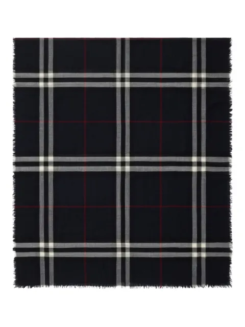 Burberry wide Check wool scarf Blue 8110470