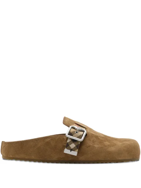Burberry Check suede Urchin clogs Brown 8113393