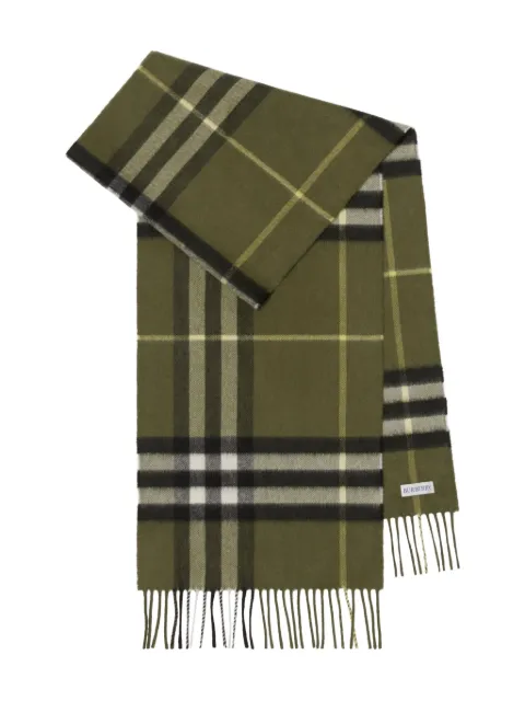 Burberry Check cashmere scarf Green 8112646