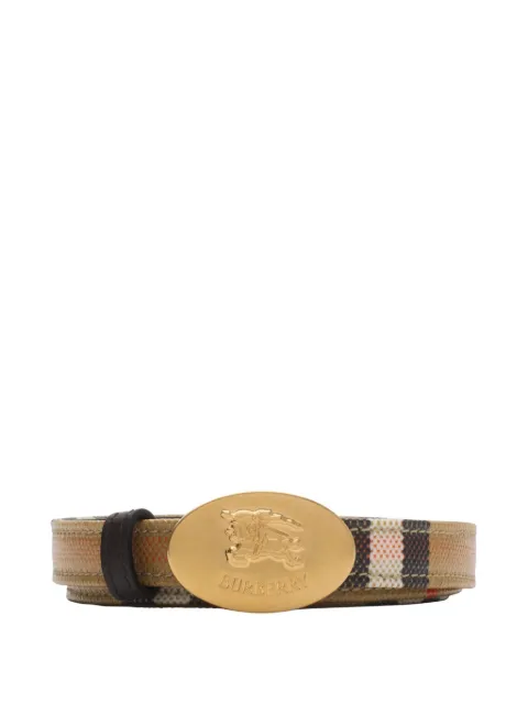 Burberry Equestrian Knight check belt Neutrals 8112220166995B9368