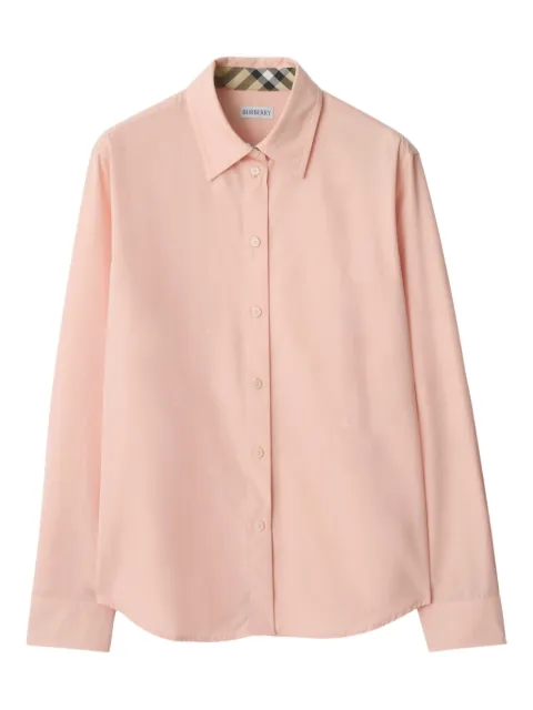 Burberry regular fit cotton poplin shirt Pink 8111216