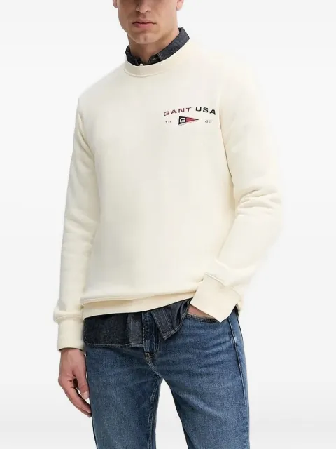 Gant embroidered logo sweatshirt Neutrals 2067039