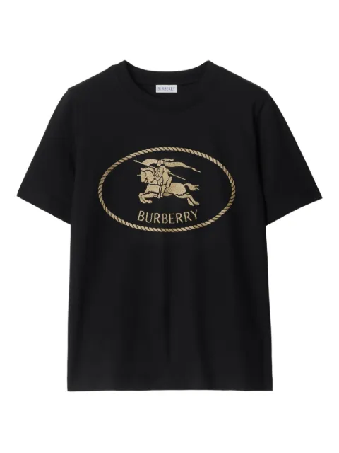 Burberry knight stamp cotton T-shirt Black 8111658