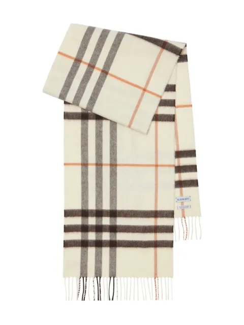 Burberry Check cashmere scarf White 8112634