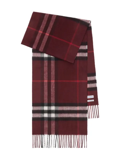 Burberry checked cashmere scarf Red 8112639