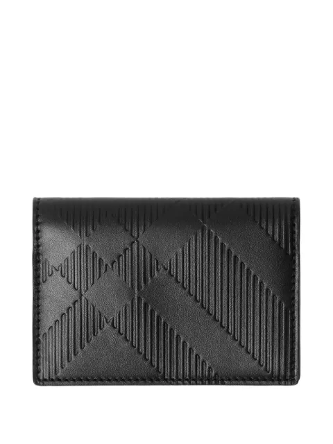 Burberry Embossed Check card case Black 8103993