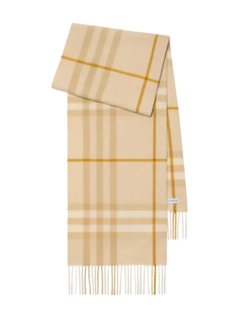 Burberry Check cashmere scarf Neutrals 8112632