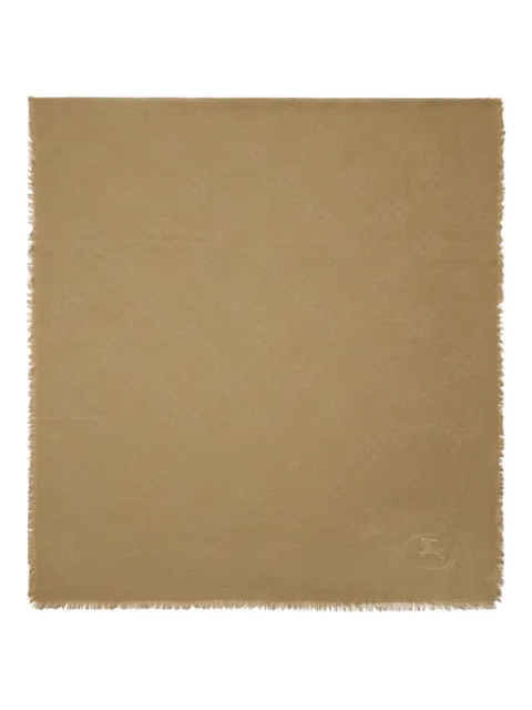 Burberry wide check wool silk scarf Neutrals 8112459