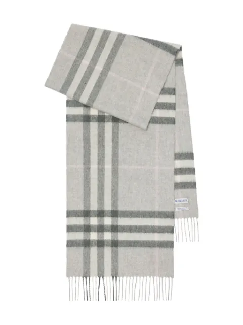 Burberry Check cashmere scarf Grey 8112637