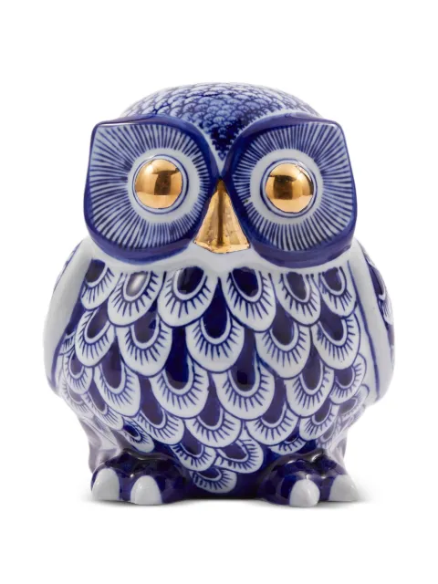 POLSPOTTEN Owl ceramic money box Blue 230300192