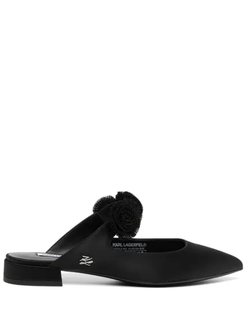 Karl Lagerfeld Kerrie floral-appliqué mules Black KL40154