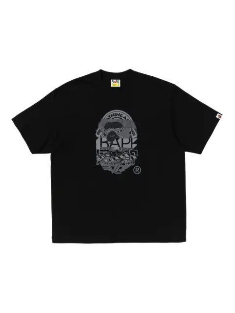 A BATHING APE® graphic-print short-sleeve T-shirt Black 001TEL301332M