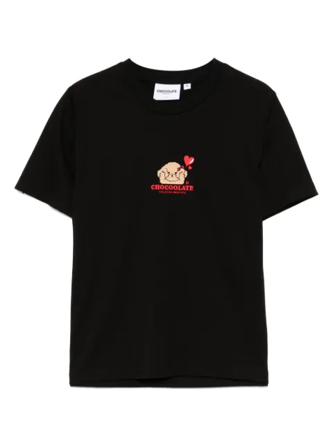 CHOCOOLATE logo-embroidered T-shirt Black TEL1947XU