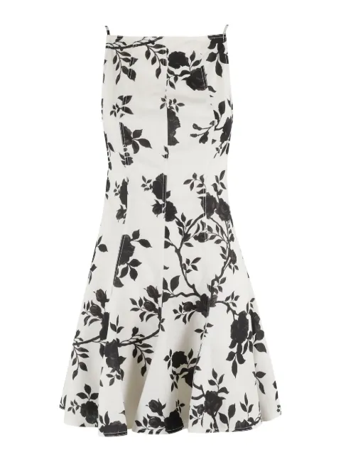 Self-Portrait floral-print mini dress White SS25139S