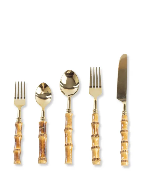 Les-Ottomans bamboo handle cutlery set Brown REALBAMBOO