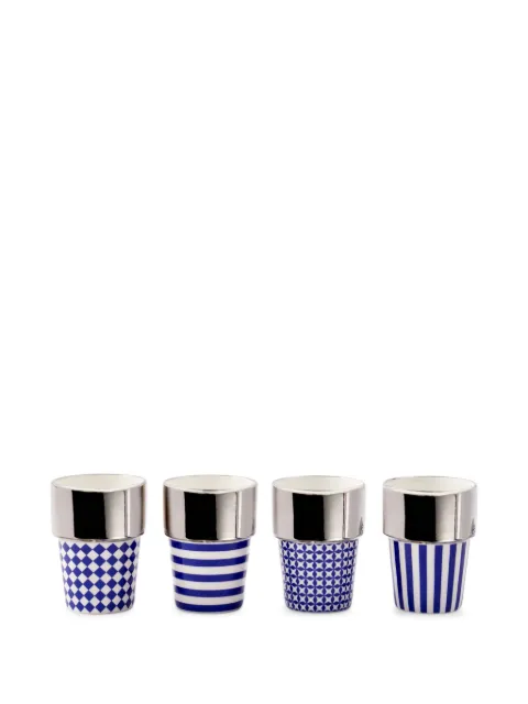 POLSPOTTEN Aunty mugs (set of four) Blue 230400630