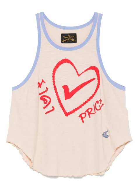 Vivienne Westwood Pre-Owned 2018 heart-print tank top Neutrals VW450QD