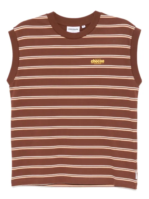 CHOCOOLATE striped tank top Brown VTL1936XU