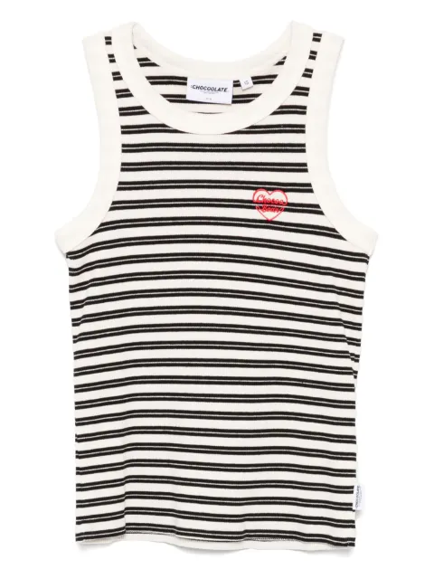 CHOCOOLATE striped tank top Neutrals VTL1963XU