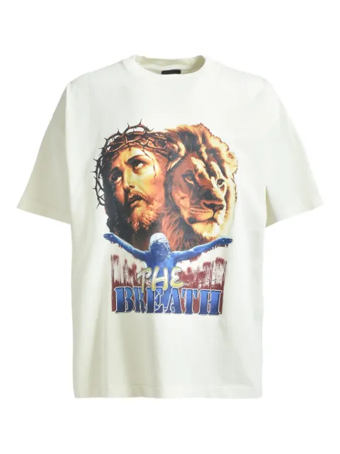 BREATH Zion Logo graphic print T-shirt White BR25SSC5014CRE